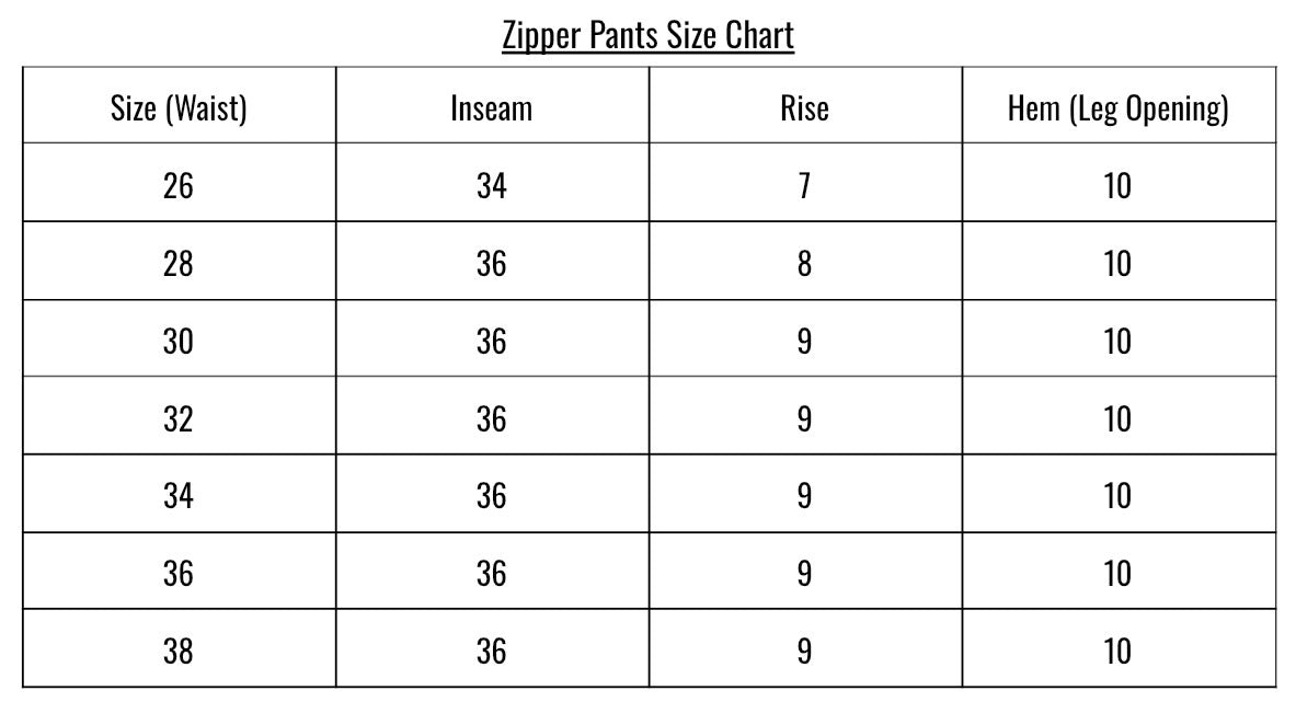 Zipper Pants (Black)